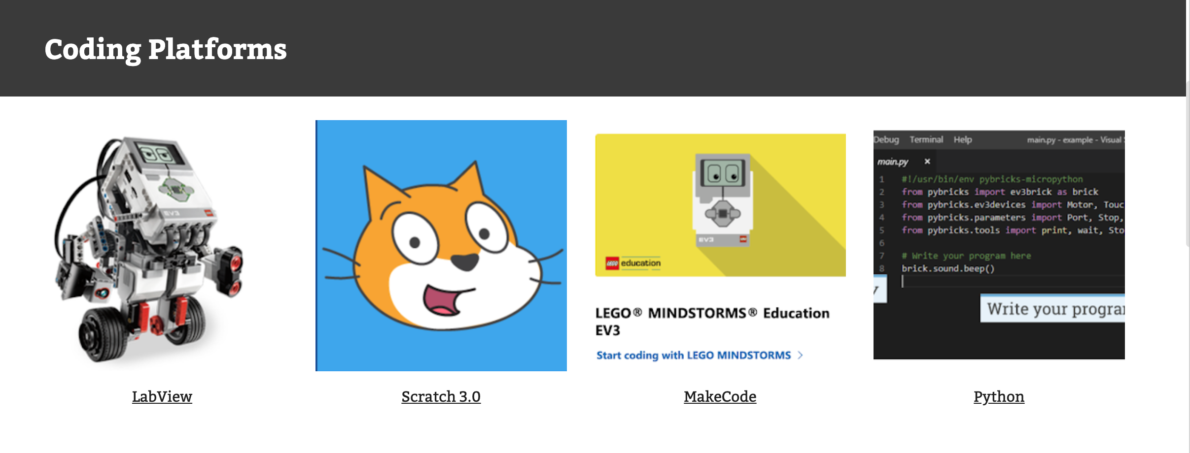 historie inaktive Tangle LEGO EV3 Labview vs MakeCode vs Scratch vs Python – Code Download Options |  Coffee For The Brain